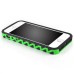 Anti-skid Ladder Design Silicone and PC Hybrid Case for iPhone 5 iPhone 5s - Green