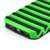 Anti-skid Ladder Design Silicone and PC Hybrid Case for iPhone 5 iPhone 5s - Green