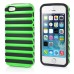 Anti-skid Ladder Design Silicone and PC Hybrid Case for iPhone 5 iPhone 5s - Green