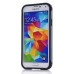 Anti Slip Slim Armor Pattern TPU Back Case Cover for Samsung Galaxy S5 - Dark Blue