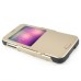 Armor S-View Window Dormancy Function TPU and PC Case for Samsung Galaxy S5 - Gold