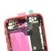 Back Cover Housing Assembly with Middle Frame for iPhone 5c - Red