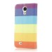 Beautiful Picture Design Built-in Wallet Magnetic Stand Folio Leather Case for Samsung Galaxy S4 i9500 - Rainbow Stripe