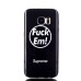 Black Fuck Em! Pattern Ultra Slim Soft TPU Case Back Cover for Samsung Galaxy S7 G930