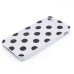 Black Polka Dots Pattern TPU Case for iPhone 4  iPhone 4S - White