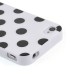 Black Polka Dots Pattern TPU Case for iPhone 4  iPhone 4S - White