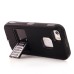 Black Silicone and PC Hybrid Case with Built-in Stand for iPhone 5/5s - Black