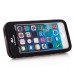 Black Silicone and PC Hybrid Case with Built-in Stand for iPhone 5/5s - Black