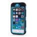 Black Silicone and PC Hybrid Case with Built-in Stand for iPhone 5/5s - Blue