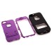 Black Silicone and PC Hybrid Case with Built-in Stand for iPhone 5/5s - Purple