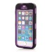 Black Silicone and PC Hybrid Case with Built-in Stand for iPhone 5/5s - Purple