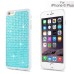 Bling Rhinestone Inlaid TPU Protective Back Case for iPhone 6 Plus - Blue/White