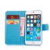 Bling Rhinestone Magnetic Folio Leather Case with Card Slot for iPhone 6 4.7 inch - Light Blue