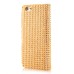 Bling Rhinestone Magnetic Folio Leather Case with Card Slot for iPhone 6 Plus - Gold