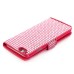 Bling Rhinestone Magnetic Folio Leather Case with Card Slot for iPhone 6 Plus - Pink