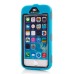 Blue Silicone and PC Hybrid Case with Built-in Stand for iPhone 5/5s - Black