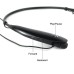 Bluetooth Wireless Stereo Neckband Earphone for iPhone Samsung Smartphone - Black