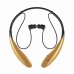 Bluetooth Wireless Stereo Neckband Earphone for iPhone Samsung Smartphone - Gold