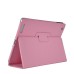 Book Style Leather Folio Case Cover With Flip Stand For iPad 2 / 3 / 4 - Pink