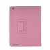 Book Style Leather Folio Case Cover With Flip Stand For iPad 2 / 3 / 4 - Pink