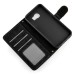 Bright Color Sheepskin Bling Rhinestone Decorated Leather Case Stand Cover with Card Holder for Samsung Galaxy S6 Edge - Black