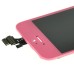 Bright Color iPhone 5 Digitizer Touch Panel Screen With LCD Display Screen + Flex Cable + Supporting Frame + Home Button - Pink