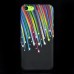 Bright Shooting Stars / Meteor Shower Pattern TPU Rubber Gel Snap-On Case Cover For iPhone 5C - Black Ground