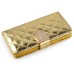 Bright Skin with Metal Diamond Studded Wallet Leather Case with Card Holder for iPhone 6 4.7 inch - Gold