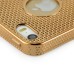 Bright Slim Metal Chain Lines Pattern TPU Soft Back Case Cover For iPhone 5 / 5s - Gold