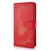 Butterfly Pattern Magnetic Leather Flip Case With Card Slot For Samsung Galaxy Note 5 - Red