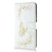 Butterfly Pattern Magnetic Leather Flip Case With Card Slot For Samsung Galaxy S6 Edge Plus - White