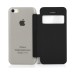 Caller ID View Window PU Leather Folio Flip Case With Transparent Back Cover For Apple iPhone 5C