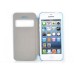 Caller ID View Window PU Leather Folio Flip Case With Transparent Back Cover For Apple iPhone 5C