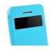 Caller ID View Window PU Leather Folio Flip Case With Transparent Back Cover For Apple iPhone 5C