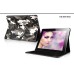 Camouflage Style Folio Stand Leather Case Cover For iPad 2 / 3 / 4 - Grey