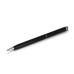 Capacitive Stylus + Twisting Pen For iPhone iPod iPad - Black (With Silver Clip)