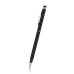 Capacitive Stylus + Twisting Pen For iPhone iPod iPad - Black (With Silver Clip)