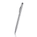 Capacitive Stylus + Twisting Pen For iPhone iPod iPad - Silver (With Silver Clip)