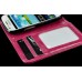 Card Wallet Style Premium Leather Case For Samsung Galaxy S3 Mini I8190 - Magenta