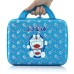 Cartoon Doraemon Figures Suitcase Style Canvas Bag Case For iPad 1 / 2 / 3 / 4 - Blue