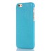 Cattle Hide Floral Printed Design Leather Back Case for iPhone 6/6S - Light blue