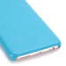 Cattle Hide Floral Printed Design Leather Back Case for iPhone 6/6S - Light blue