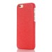 Cattle Hide Floral Printed Design Leather Back Case for iPhone 6/6S - Red