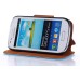 Chic Magnetic Folio Pull-Up Leather Card Slot Wallet Flip Stand Case Cover For Samsung Galaxy S3 Mini I8190 I8195