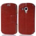 Chic Magnetic Folio Pull-Up Leather Card Slot Wallet Flip Stand Case Cover For Samsung Galaxy S3 Mini I8190 I8195