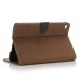 Classical Magnetic Flip Stand Leather Smart Cover Case With Wake / Sleep Function For iPad Mini 4 - Brown