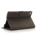 Classical Magnetic Flip Stand Leather Smart Cover Case With Wake / Sleep Function For iPad Mini 4 - Gray-Brown