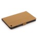 Classical Magnetic Flip Stand Leather Smart Cover Case With Wake / Sleep Function For iPad Mini 4 - Yellow-Brown