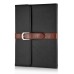 Classical Retro Trendy High Impact Folio Old Fashion Leather Flip Stand Case Folding Smart Cover With Belt Clip Buckle For iPad Mini 4 - Black