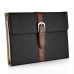 Classical Retro Trendy High Impact Folio Old Fashion Leather Flip Stand Case Folding Smart Cover With Belt Clip Buckle For iPad Mini 4 - Black